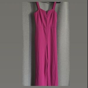 Sleeveless Fuchsia Wide-Leg Jumpsuit